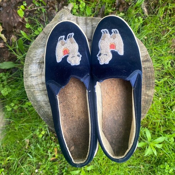 Soludos Velvet Llama Blue Slip On Sneaker Women’s‎ Size 10 - Picture 9 of 10